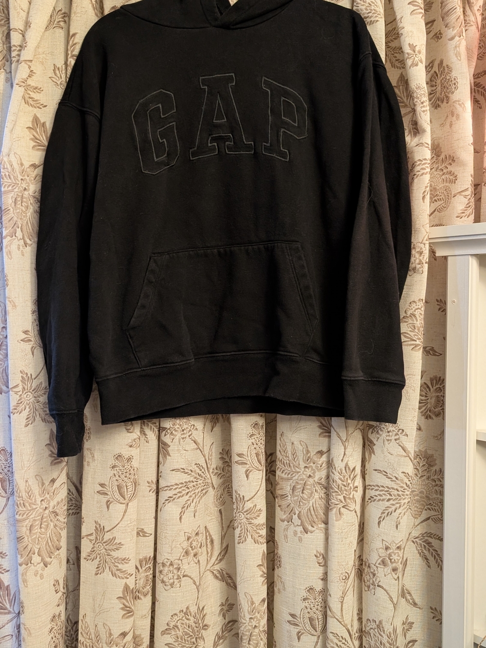 GAP Black Hoodie with Embossed Logo